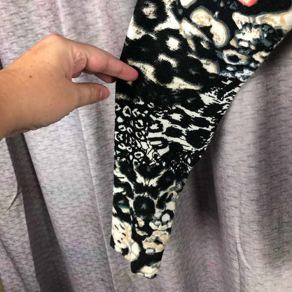 Eva & Claudi Animal Print V Neck Cardigan M - Picture 6 of 10
